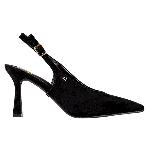 Una Healy Sling Back Heels -  Let The Mystery - Black Suede