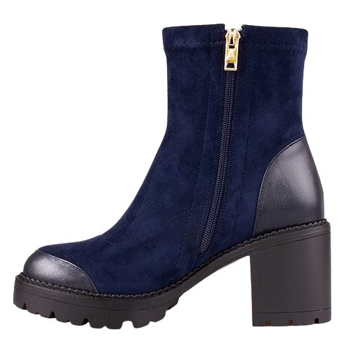 Una Healy Platform Ankle Boots - Porch Light - Navy