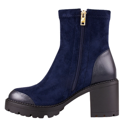 Una Healy Platform Ankle Boots - Porch Light - Navy
