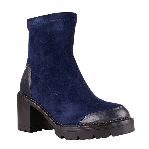 Una Healy Platform Ankle Boots - Porch Light - Navy