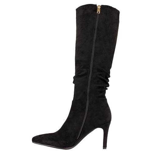 Una Healy Knee Boot - Rein Me In - Black Suede