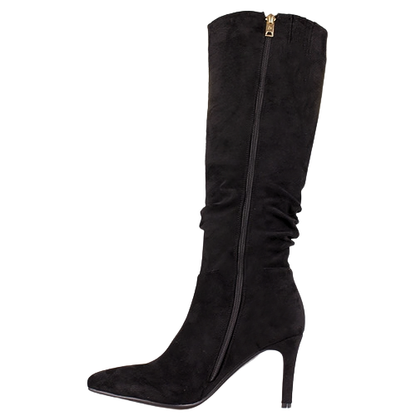 Una Healy Knee Boot - Rein Me In - Black Suede