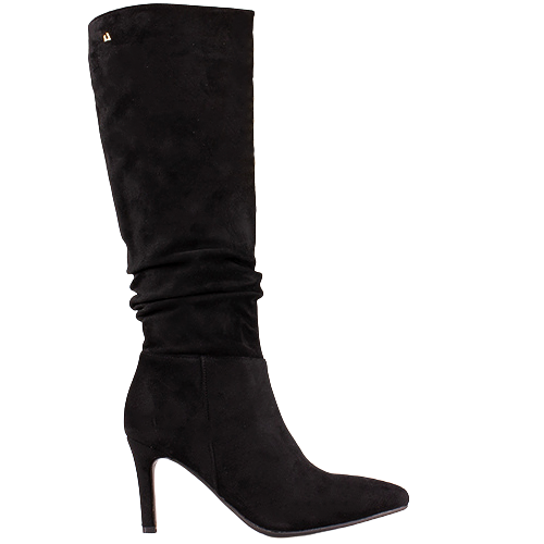 Una Healy Knee Boot - Rein Me In - Black Suede