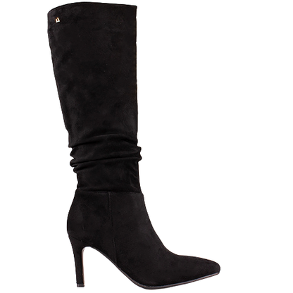 Una Healy Knee Boot - Rein Me In - Black Suede