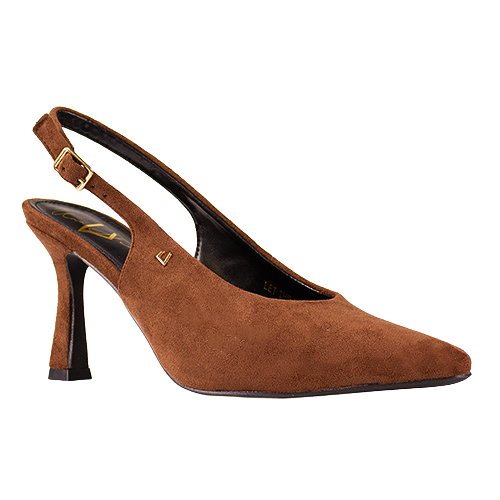 Una Healy Sling Back Heels -  Let The Mystery - Brown Suede