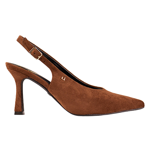 Una Healy Sling Back Heels -  Let The Mystery - Brown Suede