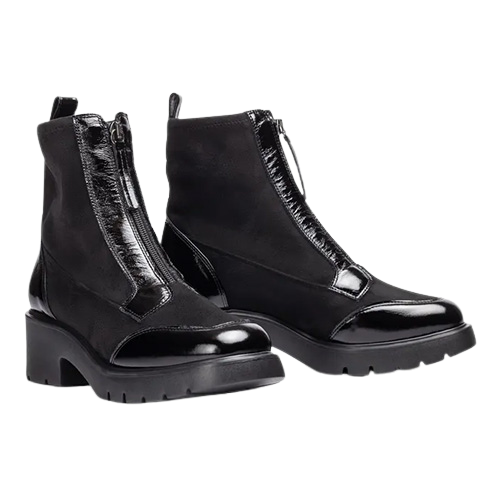 Unisa  Block Heeled Ankle Boots - Jandro - Black