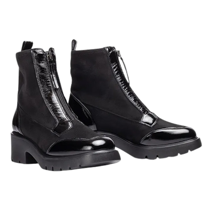 Unisa  Block Heeled Ankle Boots - Jandro - Black