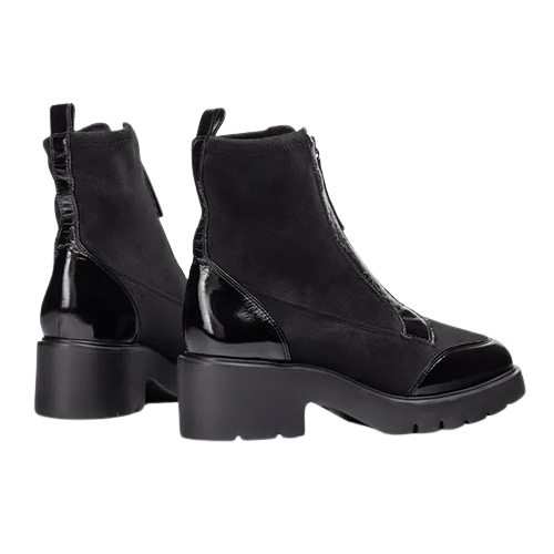Unisa  Block Heeled Ankle Boots - Jandro - Black