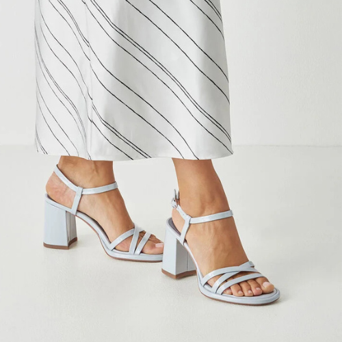 Tamaris Block Heeled  Sandals - 28328-46 - Light Blue Patent