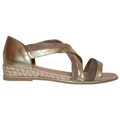 Paralee Rose Gold Leather Elastic Sandals by Supersoft | Shop Online at  Williams