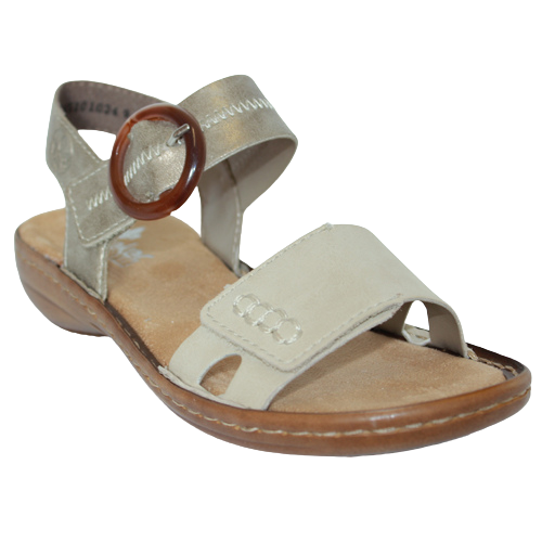 Rieker Flat Sandals - 608Z3-60 - Beige