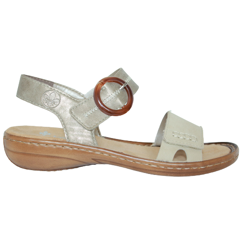 Rieker Flat Sandals - 608Z3-60 - Beige