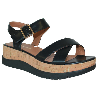 Tamaris Ladies Wedge Sandals - 28708-20 -  Black