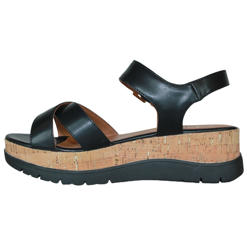Tamaris Ladies Wedge Sandals - 28708-20 -  Black