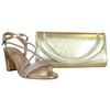Sorento Block Heel Sandals - Cabra Castle - Gold