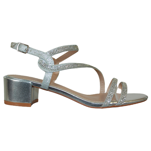 Sorento Ladies Block Heeled Sandals - Kilruddy - Silver