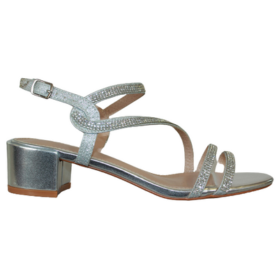 Sorento Low Heel Sandals - Kilruddy - Silver