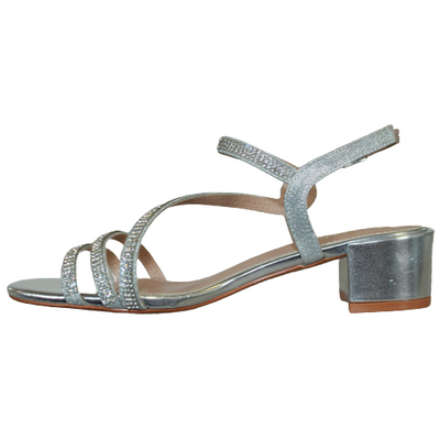 Sorento Low Heel Sandals - Kilruddy - Silver