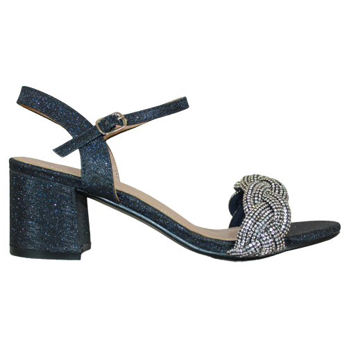 Sorento Block Heeled Sandals- Longueville - Navy