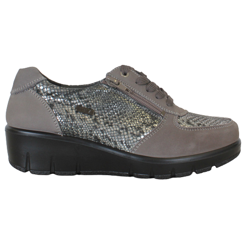 G Comfort Ladies Wide Fit Shoes - 799-2 - Grey