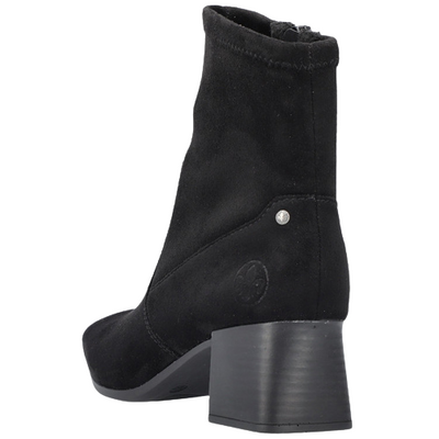 Rieker Ladies Suede Ankle Boots - 70971 - Black
