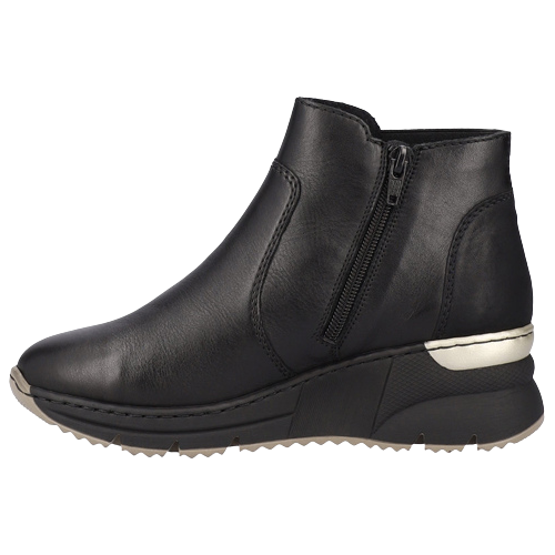 Rieker Wedge Ankle Boots - N6355 - Black