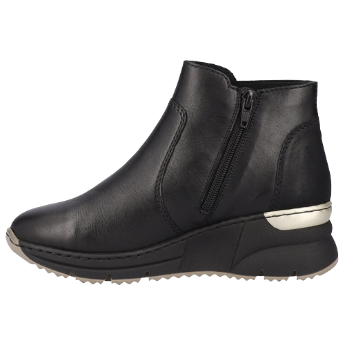Rieker Ladies Ankle Boots - N6355 - Black
