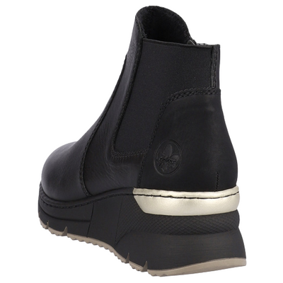Rieker Wedge Ankle Boots - N6355 - Black