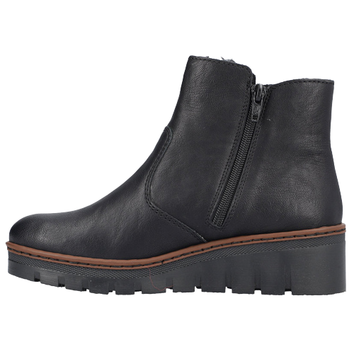 Rieker Wedge Ankle Boots X916500 Black Greenes Shoes
