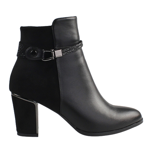 Redz Ladies Ankle Boots- D3423-Black