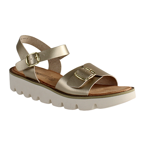 Heavenly Feet Chunky Sandals - Trudy - Gold