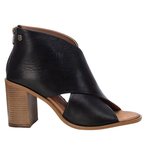 Carmela Ladies Block Heeled Shoe-Boots -  160770 - Black