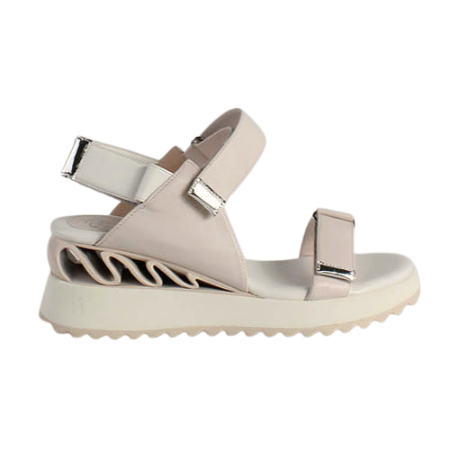 Una Healy Ladies Wedge Sandals - Love Will Never - Nude