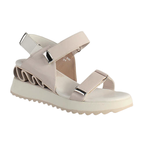 Una Healy Ladies Wedge Sandals - Love Will Never - Nude