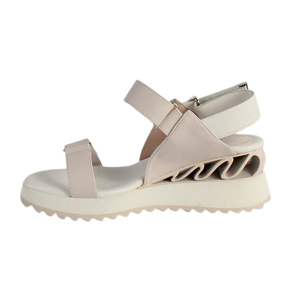 Una Healy Ladies Wedge Sandals - Love Will Never - Nude