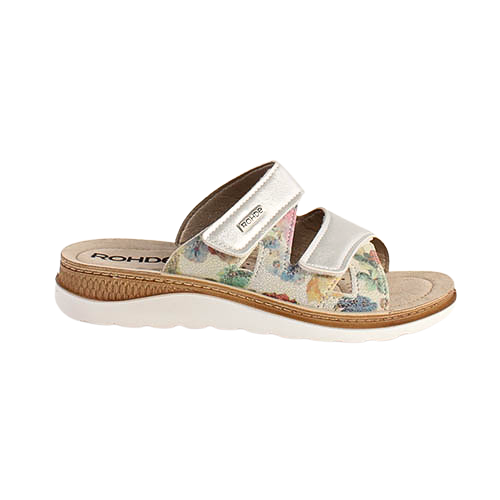 Rohde Ladies Mules - 1302 - Off White/Floral