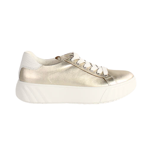 Ara Ladies Platform Trainers - 46523-13 - Gold