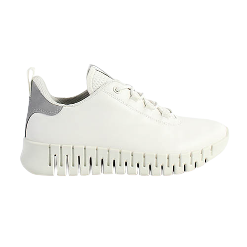 Ecco Ladies Trainers - 218203 - White/Grey