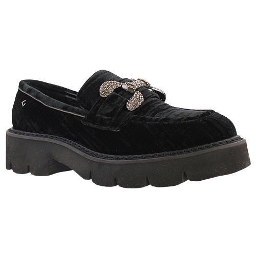 Una Healy Chunky Loafers - Take My Breath - Black Velvet