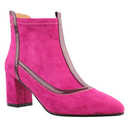 Kate Appleby  Block Heeled Ankle Boots - Bolsover - Pink Suede