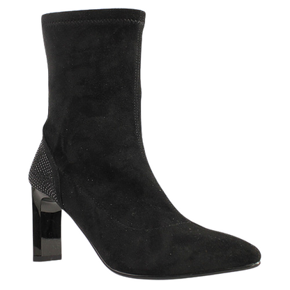 Una Healy Ladies Ankle Boots - Fall To Pieces - Black Suede