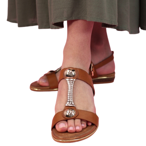 Lunar Ladies Flat Sandals - Renoir - Tan