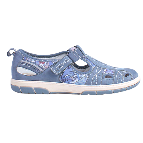 Jana Ladies Cross Strap Shoes - 23671-44 - Blue