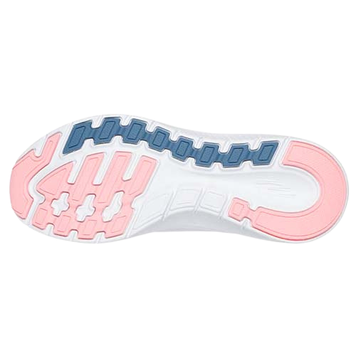 Skechers Ladies Arch Fit Trainers 150051 White Pink/ Blue
