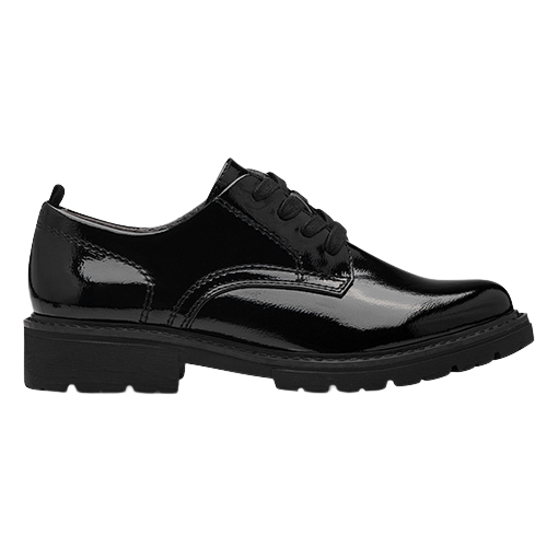 Jana Ladies Brogues - 23773-41 - Black Patent