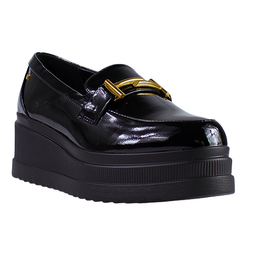 Kate Appleby Ladies Platform  Loafers - Blackrein  - Black Patent