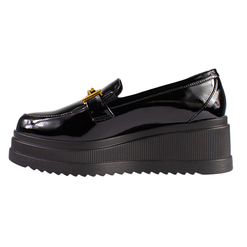 Kate Appleby Ladies Platform  Loafers - Blackrein  - Black Patent