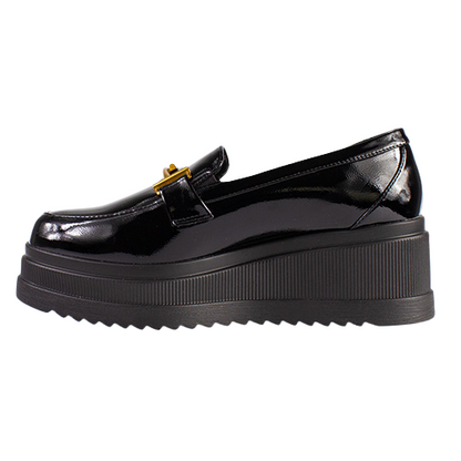 Kate Appleby Ladies Platform  Loafers - Blackrein  - Black Patent