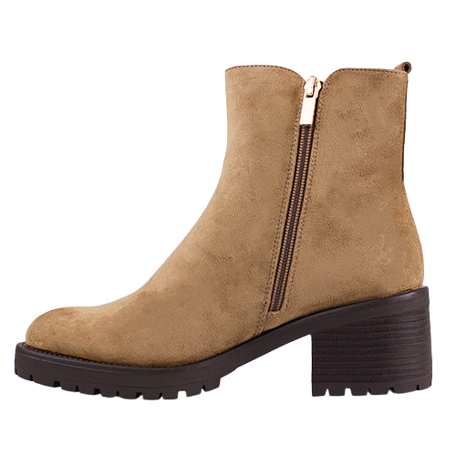 Patrizio Como Ladies Block Heeled Ankle Boots - Loreto - Brown